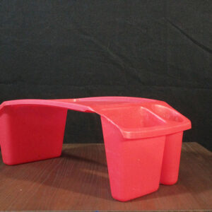 (Chipped Corner) Creatology Sparkly Plastic Lap Tray Table with Side Pockets & Cup Holder