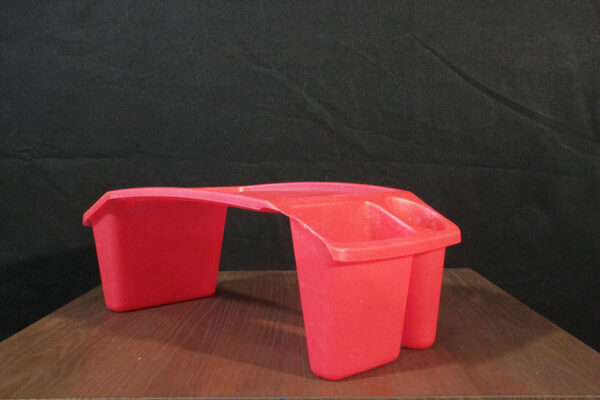 (Chipped Corner) Creatology Sparkly Plastic Lap Tray Table with Side Pockets & Cup Holder