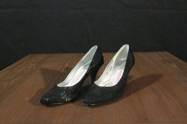 Andiamo Size 6.5B Black Sequin Shoes - Image 3