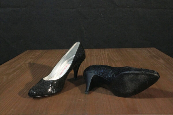 Andiamo Size 6.5B Black Sequin Shoes - Image 2