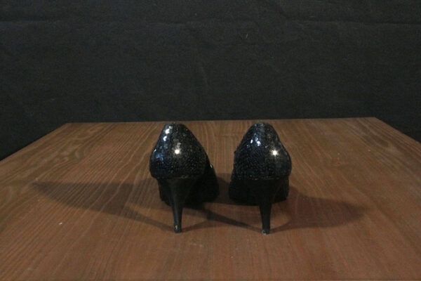 Andiamo Size 6.5B Black Sequin Shoes - Image 4