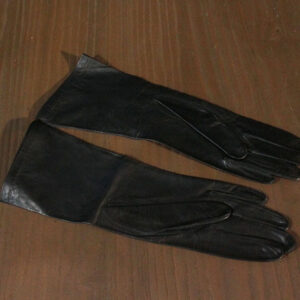 Vintage Lavabile Italian Soft Genuine Leather Gloves, Black