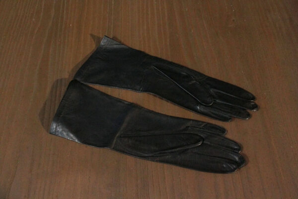 Vintage Lavabile Italian Soft Genuine Leather Gloves, Black