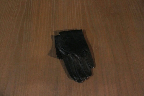 Vintage Lavabile Italian Soft Genuine Leather Gloves, Black - Image 4