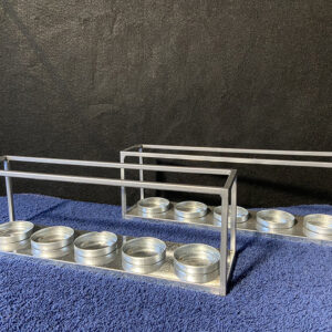 Set of Two Metal 5-Votive Candle Holders