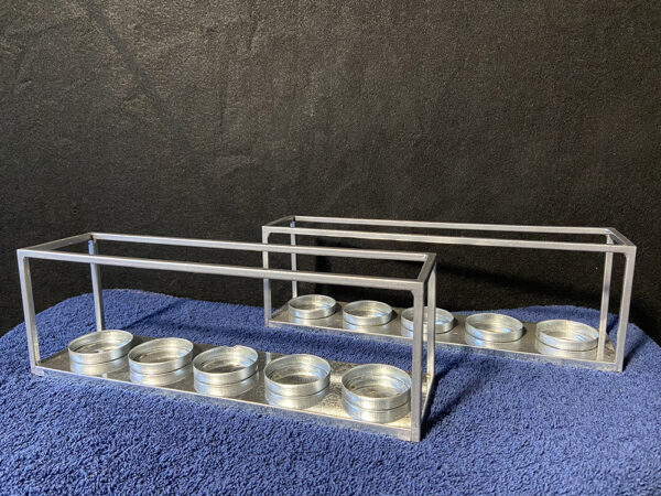 Set of Two Metal 5-Votive Candle Holders
