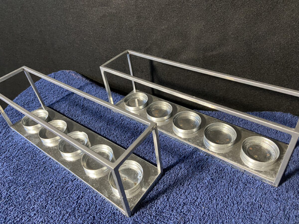 Set of Two Metal 5-Votive Candle Holders - Image 2