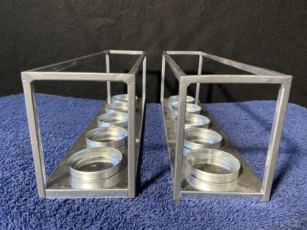 Set of Two Metal 5-Votive Candle Holders - Image 3