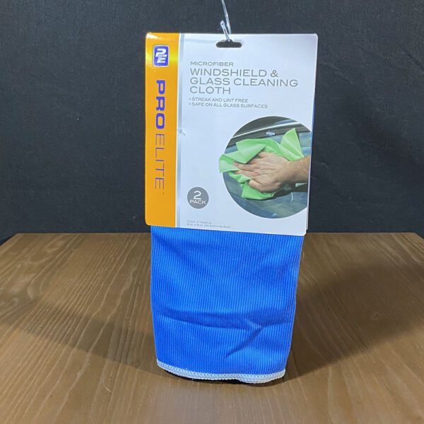 Pro Elite Microfiber Windshield & Glass Cleaning Cloth 2-Pack