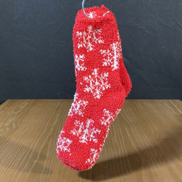 Fuzzy Fleece Snowflake Socks